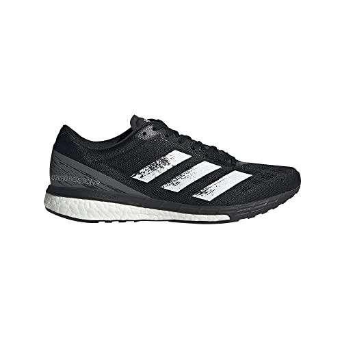 adidas Adizero Boston 9, Running Shoe Hombre, Core Black/Cloud White/Grey, 44 2/3 EU