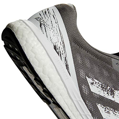 adidas Adizero Boston 9 Shoe - Men's Running Grey/White/Silver Metallic