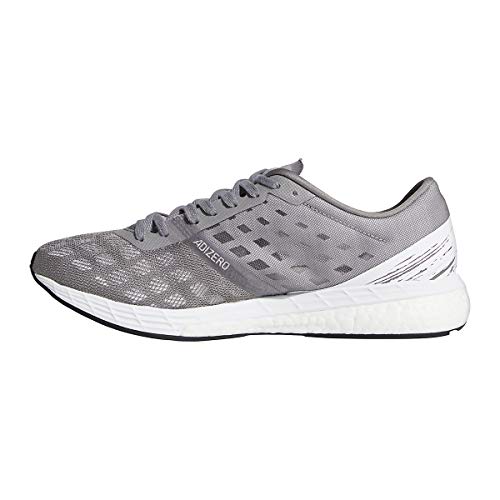 adidas Adizero Boston 9 Shoe - Men's Running Grey/White/Silver Metallic