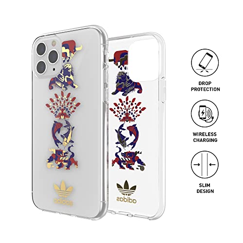 adidas - Carcasa para teléfono móvil Compatible con iPhone 11 Pro, Carcasa Transparente testada contra caídas con diseño Chino y Bordes elevados