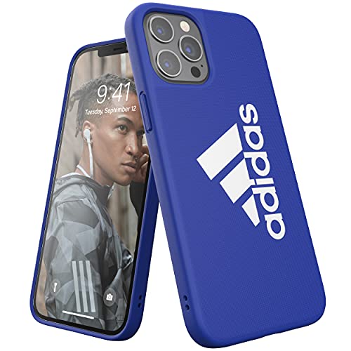 adidas Funda diseñada para iPhone 12 Pro MAX 6.7, Sports Iconic, Fundas a Prueba de caídas, Bordes elevados, protección Deportiva, Color Azul