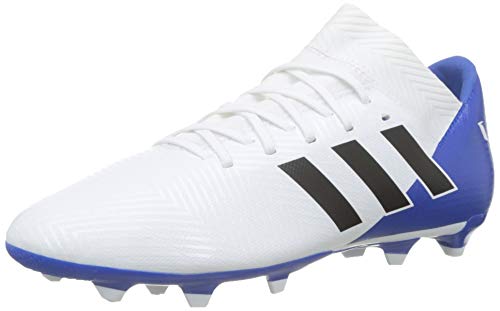 Adidas Nemeziz Messi 18.3 FG J, Botas de fútbol Unisex Adulto, Blanco (Ftwbla/Negbás/Fooblu 001), 38 EU