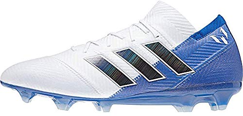 Adidas Nemeziz Messi 18.3 FG J, Botas de fútbol Unisex niño, Blanco (Ftwbla/Negbás/Fooblu 001), 33 EU