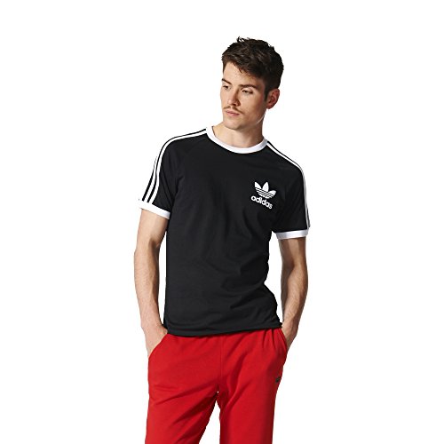 adidas Originals California - Camiseta para Hombre, Color Negro y Blanco