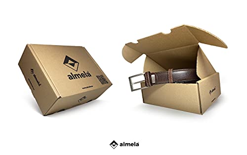 almela - Cinturón Hombre Cremallera Interior - Piel Legitima - Billetero interno - 4cm ancho - Viaje Seguro - 40mm - Money Men Belt (Negro, 100) (Negro, 100)