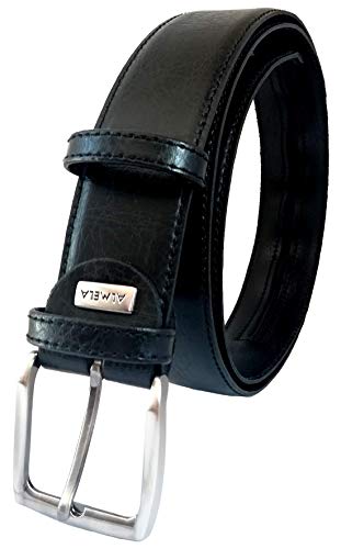 almela - Cinturón Hombre Cremallera Interior - Piel Legitima - Billetero interno - 4cm ancho - Viaje Seguro - 40mm - Money Men Belt (Negro, 100) (Negro, 100)