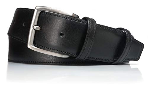 almela - Cinturón Hombre Cremallera Interior - Piel Legitima - Billetero interno - 4cm ancho - Viaje Seguro - 40mm - Money Men Belt (Negro, 100) (Negro, 100)