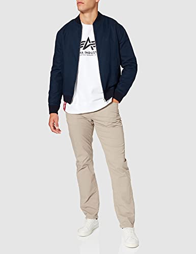 ALPHA INDUSTRIES Basic OS Sweater Sudadera, Blanco, S para Hombre