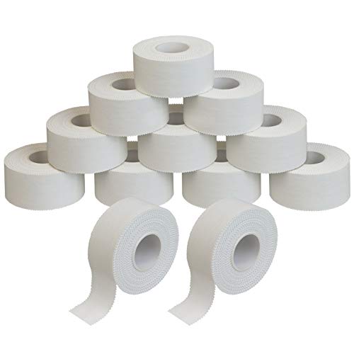 ALPIDEX 12 x Sport Tape 2.5 cm x 10 m Cinta Adhesiva Deportiva Blanca