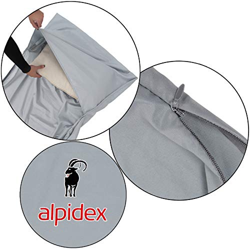 ALPIDEX Saco Sabana Microfibra Forro de la Bolsa de Dormir Interior Ligero Viaje Camping, Color:Grey Mountain