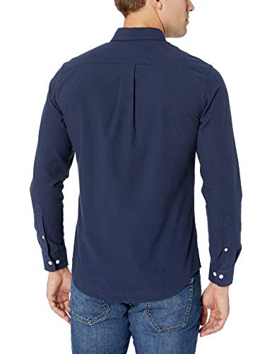 Amazon Essentials – Camisa Oxford de manga larga de corte entallado para hombre, Azul (Navy Nav), US L (EU L)