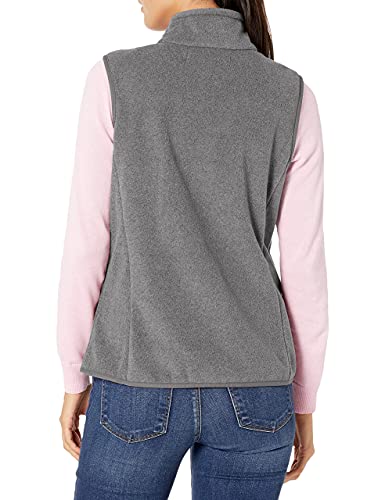 Amazon Essentials - Chaleco polar con cremallera completa para mujer, Gris (charcoal heather), XX-Large (EU XXXL - 4XL)