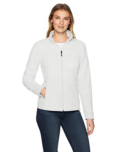 Amazon Essentials Chaqueta de Forro Polar con Cremallera Mujer ,Gris (light grey heather),X-Small