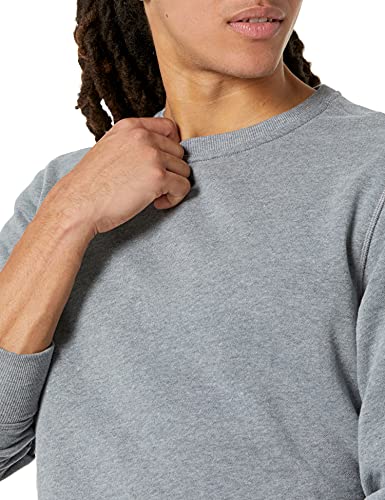 Amazon Essentials Crewneck Fleece Sweatshirt Sudadera, Gris (Light Grey Heather), X-Large