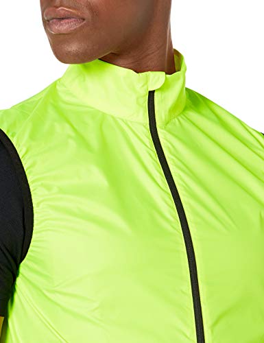 Amazon Essentials Cycling Wind Vest Chaleco Vaquero, Amarillo De Seguridad, S