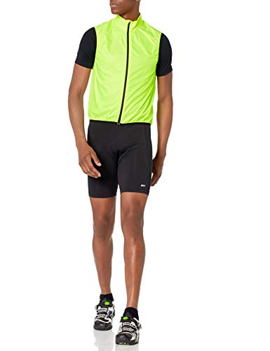 Amazon Essentials Cycling Wind Vest Chaleco Vaquero, Amarillo De Seguridad, S