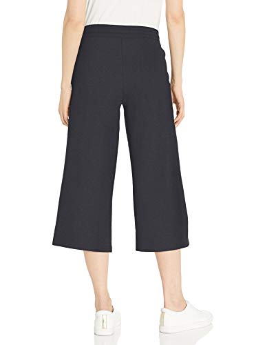 Amazon Essentials French Terry Fleece Wide-Leg Crop Sweatpant Pantalones Deportivos, Negro, XS