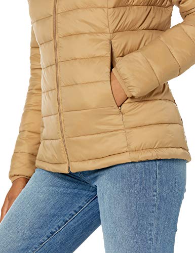 Amazon Essentials Lightweight Water-Resistant Packable Puffer Jacket Chaqueta Aislante, Camel, M