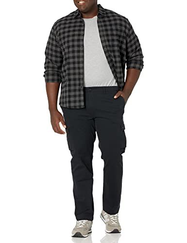 Amazon Essentials – Pantalones cargo elásticos de corte entallado para hombre, Negro, W29 x L29