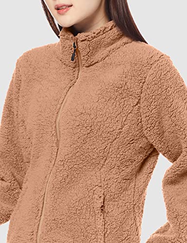 Amazon Essentials Polar Fleece Lined Sherpa Full-Zip Jacket Chaqueta de Forro, Bronceado, L