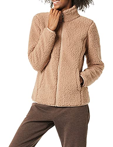 Amazon Essentials Polar Fleece Lined Sherpa Full-Zip Jacket Chaqueta de Forro, Gris Topo, M