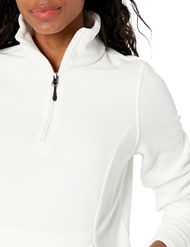 Amazon Essentials Quarter-Zip Polar Fleece Jacket Outerwear-Jackets, Ivory, US M (EU M - L)