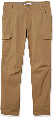 Amazon Essentials Straight-fit Rugged Stretch Cargo Outdoor Lightweight Pant Pantalones, Marrón Caqui, 35W / 30L