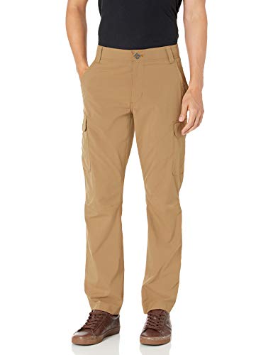 Amazon Essentials Straight-fit Rugged Stretch Cargo Outdoor Lightweight Pant Pantalones, Marrón Caqui, 35W / 30L