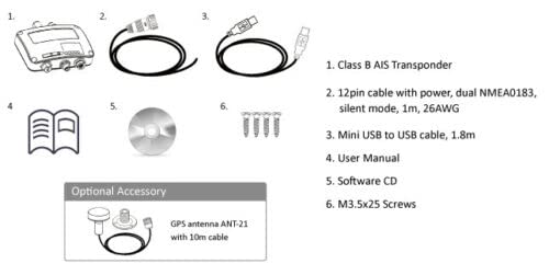 Amec Camino 108 Transpondedor AIS Marino con Antena GPS