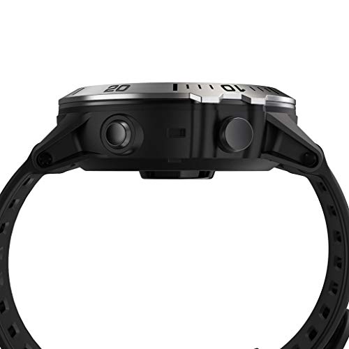 Anillo de acero inoxidable Eariy, compatible con Garmin Fenix 3 / Fenix3 HR Scale, protector de pantalla de cristal blindado antiarañazos, color plateado