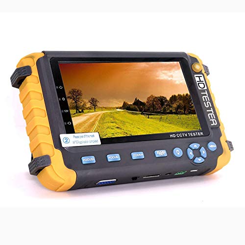 Anpviz 5.0MP 4 en 1 CCTV Tester, AHD/TVI/CVI Coaxial HD Video Monitor Tester, Analog Video/UTP Cable Test VGA/HDMI Entrada DC12V Salida Probador de la cámara