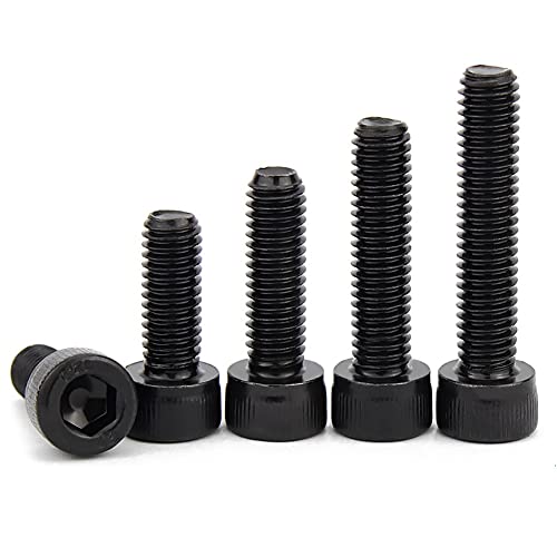 ANSIEDIO M8 Tornillos Allen Negro Tornillos de Cabeza Hexagonal Interior de Acero Carbono Hex Socket Cap Tornillos de Alta Resistencia - M8×16mm,20 pcs