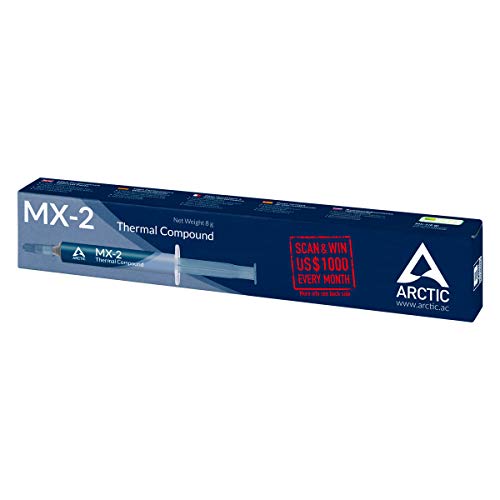 ARCTIC MX-2 (8 g) - Performance Pasta Térmica para todos los procesadores (CPU, GPU - PC, PS4, XBOX), alta conductividad térmica, aplicación segura, no conductora, no capacitiva