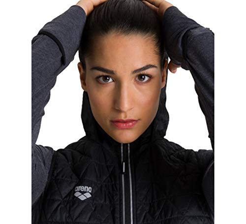 ARENA Damen Lauf Weste Gefüttert Chaleco para Correr, Mujer, Negro, Medium