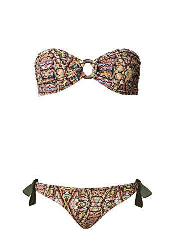 Arena Negra Pitón Conjuntos de Bikini, Multicolor (Estampado Serpiente 181), 36 (Tamaño del Fabricante:S) para Mujer