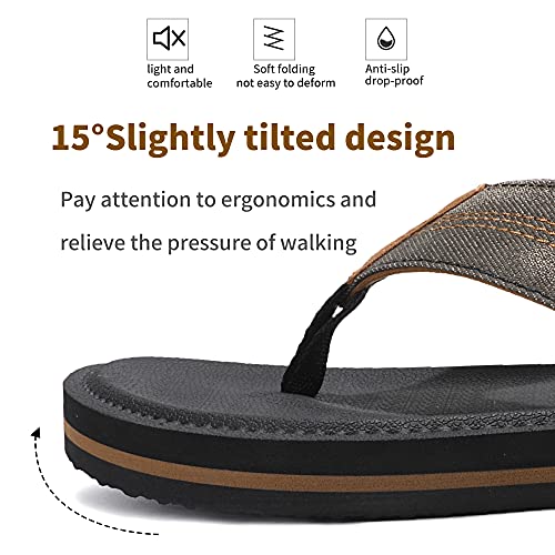 ARRIGO BELLO Chanclas Hombre Flip Flops Playa Piscina Verano Ducha Antideslizante Cómodo Interior y Exterior Sandalias Talla 41-46 (Negro, Numeric_44)