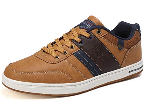 ARRIGO BELLO Zapatos Hombre Zapatillas para Vestir Casual Deportivas Confort PU Cuero Deporte Sneakers Talla 41-46(Brown marrón,46)