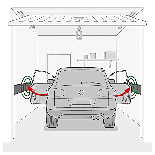 ATHLON TOOLS 2X FlexProtect Protectores para Pared de Garaje, Cada uno de 2 m de Largo, Protector extragrueso del Borde de Puertas, autoadherente, Impermeable