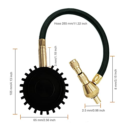 ATsafepro manómetro presión neumáticos,2 en 1 profesional desinflador de ruedas 4x4,Mandril especial de 75 psi,Para 4x4 accesorios todoterreno