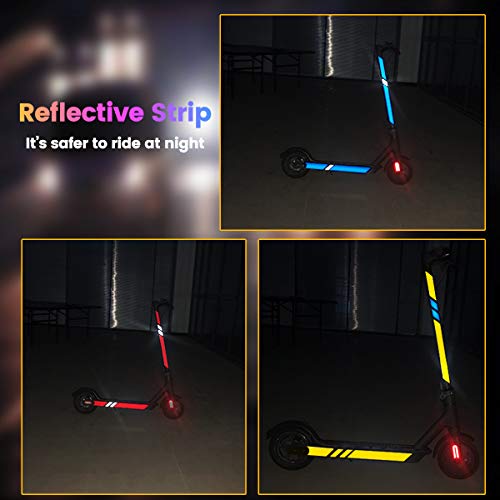 azamp Pegatina Reflectante Scooter Eléctrico Sticker Prueba de Agua Scooter Styling Pegatinas Accesorios Reflectantes, Fit Pegatinas Decorativas de Estilo para Xiaomi Mijia M365 Scooter Eléctrico