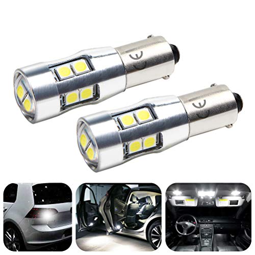 Ba9s Ba9 T4w 53 57 1895 64111 12-24V 5w Bombillas LED para Coche, Blanca 6000K, Con proyector de Lentes, Para Luces Laterales Luces, Lectura, Luz de Marcha atrás, Matrícula, 2 Piezas