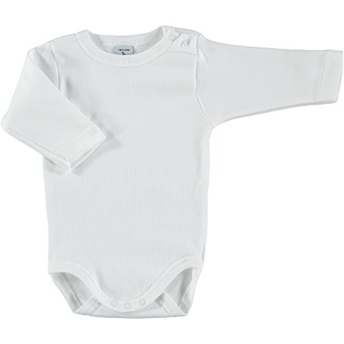 BABIDU Body Abierto Hombro, Blanco, 24 Meses Bebe-Unisex