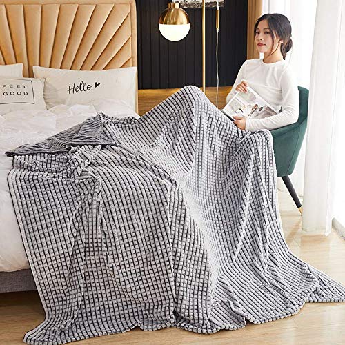 Baixtuo Mantas para Sofa Mantas para Mantas para Cama Mantas Ligeras De Limpiar - Extra Suave CáLido (Gris, 120x200)