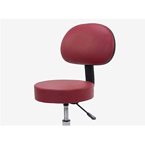 Bar Taburete Beauty Lift Silla Peluquero Silla Salón Taburete Ocio Taburete Rotación (Color: Rojo) (Color : Red)