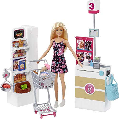 Barbie Muñeca vamos al supermercado, accesorios muñeca, regalo para niñas y niños 3-9 años (Mattel FRP01) , color/modelo surtido