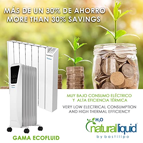 Bastilipo 7999 H2O Natural Liquid-R-EcoFluid-11-Radiador de Fluido 100% ecológico con WiFi y 2000W de Potencia