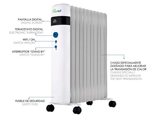 Bastilipo 7999 H2O Natural Liquid-R-EcoFluid-11-Radiador de Fluido 100% ecológico con WiFi y 2000W de Potencia