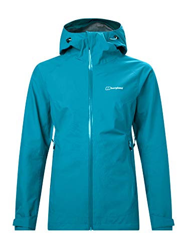 Berghaus Ridgemaster - Chaqueta impermeable con ventilación Gore-Tex Shell para mujer, Mujer, Chaqueta impermeable Gore-Tex Shell, 422379BT8, Marea Tahití, 36