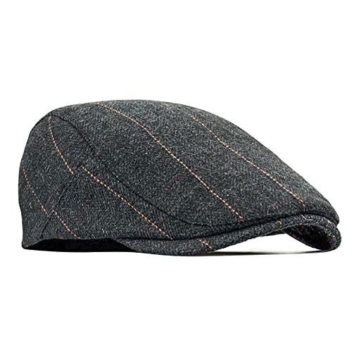 besbomig Newsboy Casquillo Plano Sombreros Boinas Flat Cap para Hombre - Wool Felt Moda Vintage Estilo Británico Casquillo