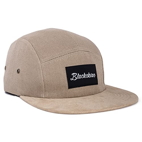 Blackskies Port Blair 5 Panel Cap Unisex Béisbol Beige Suede Kappi Snapback